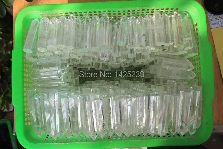 

1kg (17-25pcs) smelt white quartz crystal point wand (7-10)cm