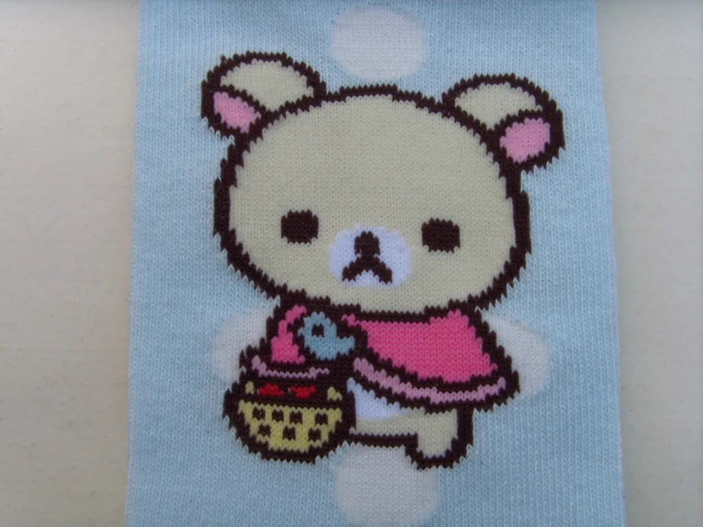 Мультфильм Rilakkuma cos Носки медведя повседневная одежда для сна с милыми и забавными Модные женские весенние, летние носки удобная обувь; Хорошо Поглощают влагу хлопковые короткие носки