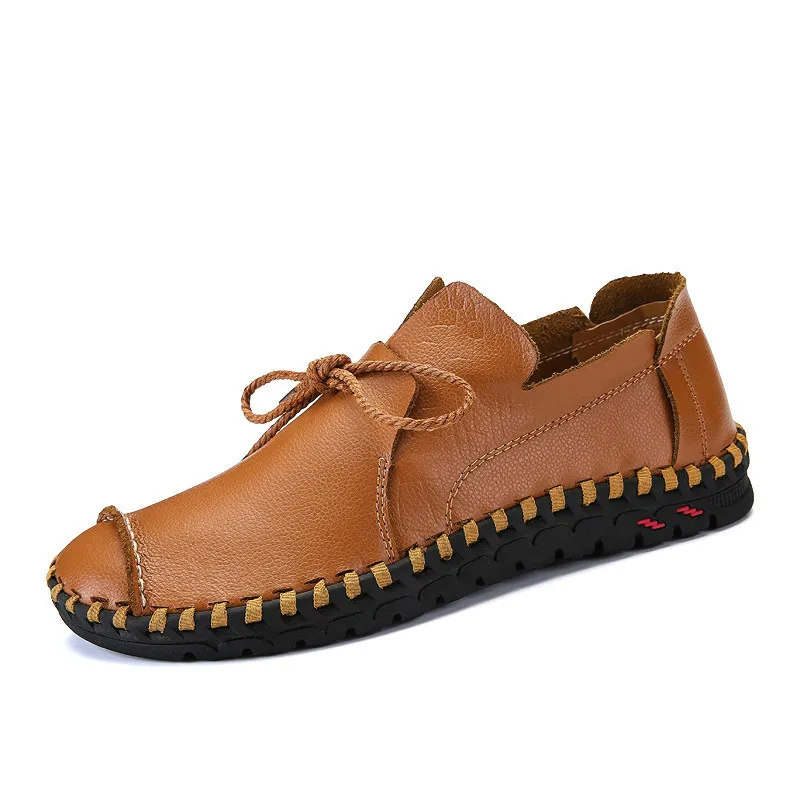Designer Leather Shoes Hard-Wearing Men Casual Mens Loafers Flat With High Quality erkek ayakkabi 38-50 | Обувь