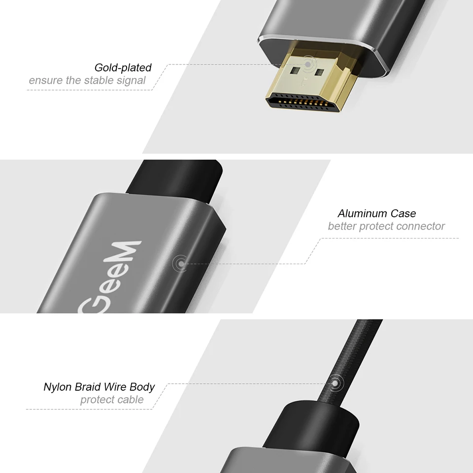Кабель адаптера преобразователя QGeeM HDMI в Mini DisplayPort 4K x 2K DP Для оборудованных систем