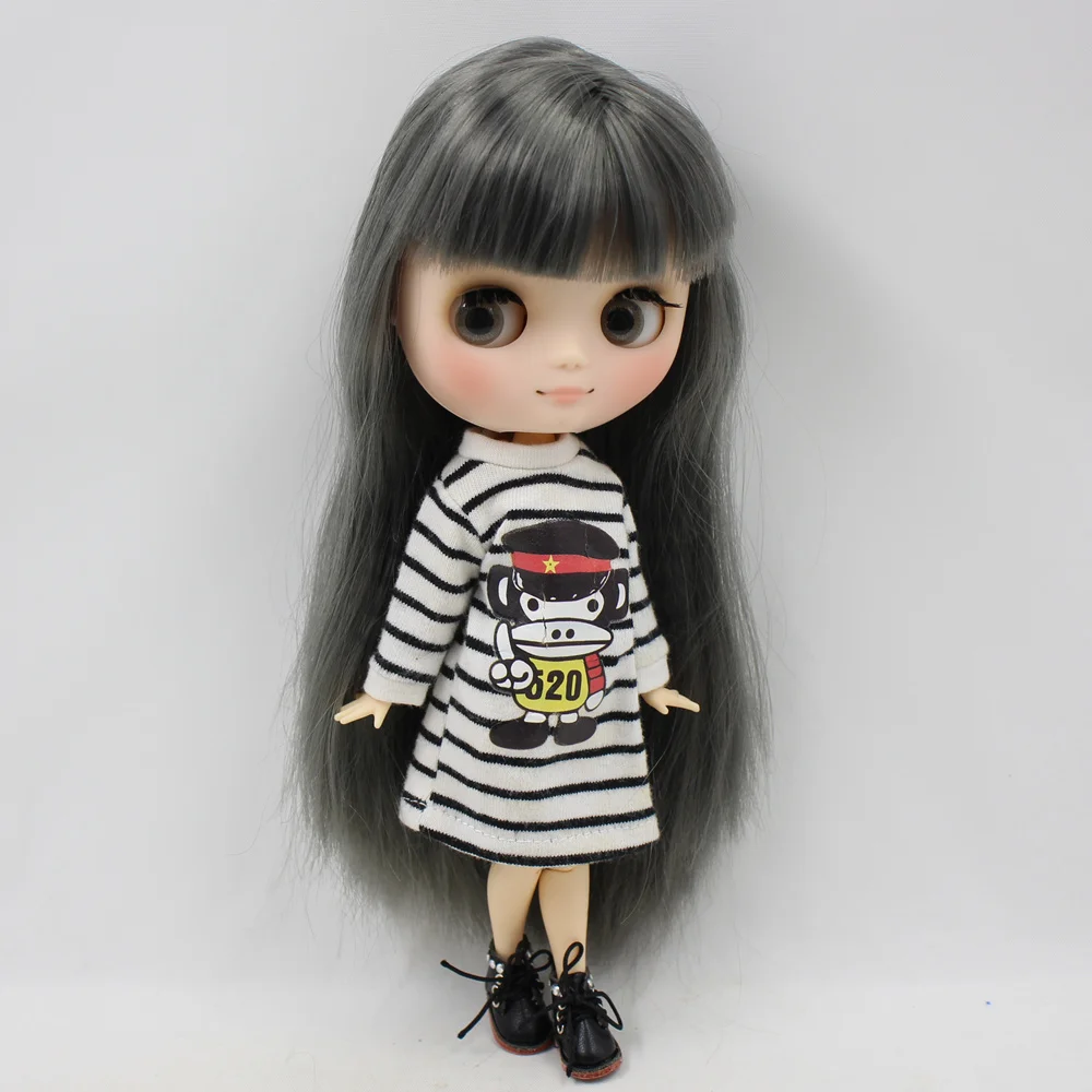 Кукла Middie ICY DBS Blyth Серия № BL9016 серая с челкой матовое лицо Neo 1/8 BJD | Игрушки и хобби