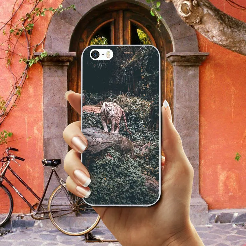 Мягкие ТПУ чехлы для мобильных телефонов iPhone 8 7 6 6S Plus X XR XS Max 10 5 5S SE 5C 4 4S Coque сумки с животным бенгальским