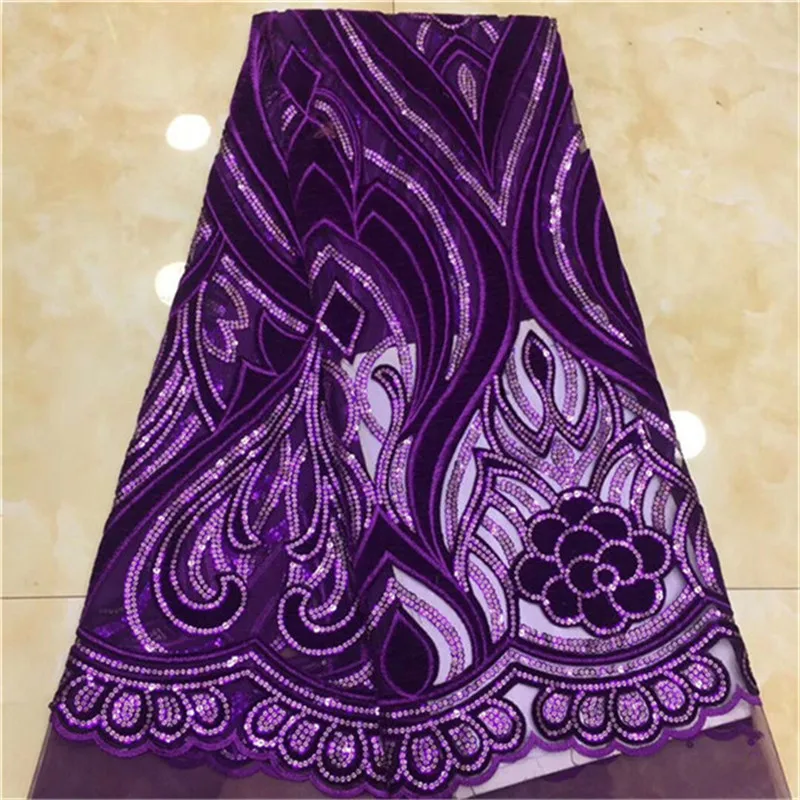 Розовая кружевная ткань с пайетками 2019 вельветовое высококачественное