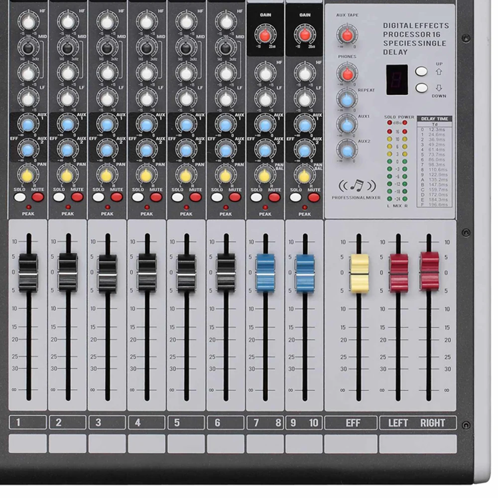 Leicozic HM10 6 канальный микшер консольный аудио dj микшер микшерная консоль процессор эффектов аудио для диско церковь для концертных площадок