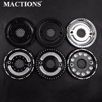 mactions pulley cover with mesh countershaft front pulley cap black chrome for harley sportster xl 2004 2015 2016 2017 2018