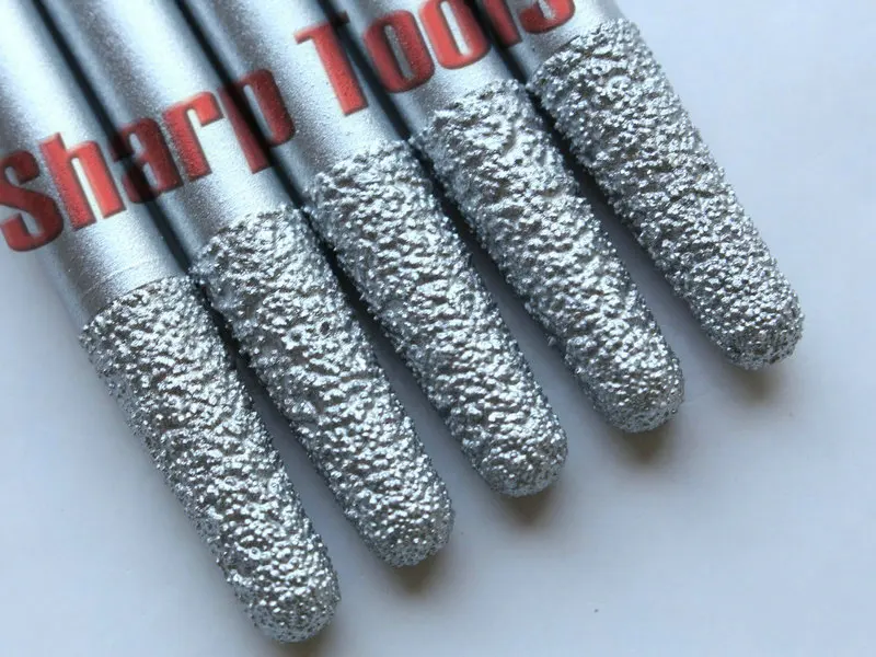 Набор фрез для гравировки с ЧПУ Алмазные биты 3D Гравировки Камня 10 х8х30 мм Длина 90