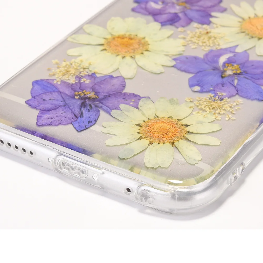 Для iPhone 6 plus сушеные цветочный Чехол Настоящее засушенный цветок чехол для Plus 5.5