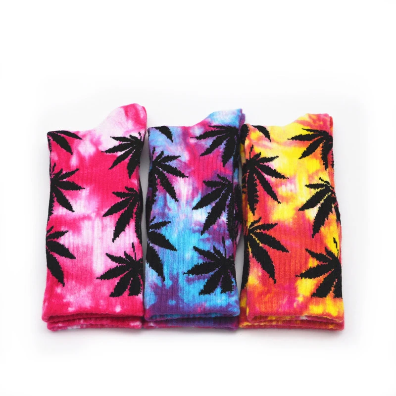 Носки мужские/женские хлопковые с принтом кленовых листьев 10 цветов|Мужские