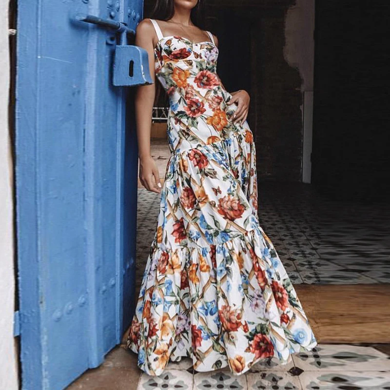 Женское сексуальное платье с открытыми плечами рукавом до локтя цветочным