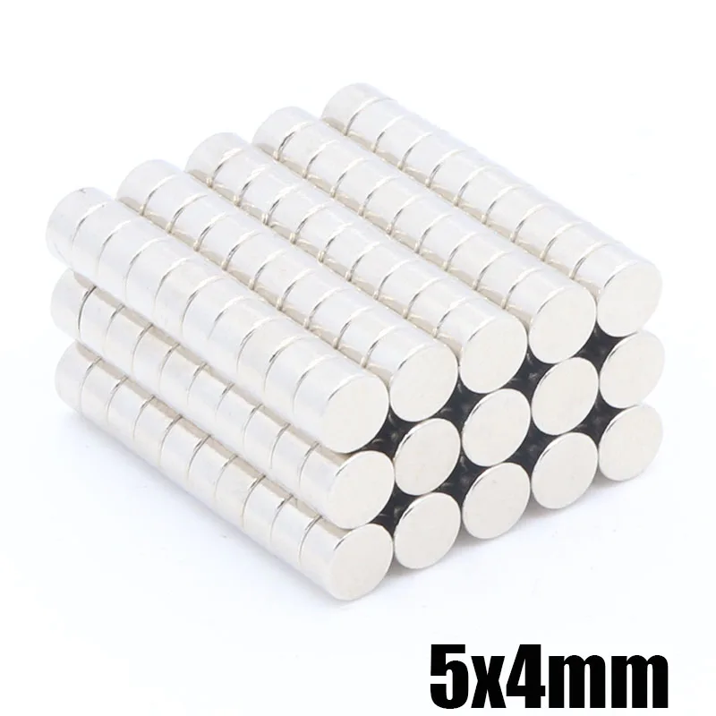 500Pcs 5x4 mm Neodymium Magnet 5mm x 4mm N35 NdFeB Permanent Small Round Super Powerful Strong Magnetic Magnets Disc | Обустройство