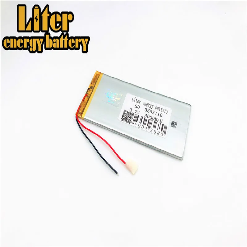 Перезаряжаемые батареи 3,7 v 3000mah литий-полимерный литий-ионный аккумулятор для планшетных ПК 7 дюймов Mp3 Mp4 3553110 3555110