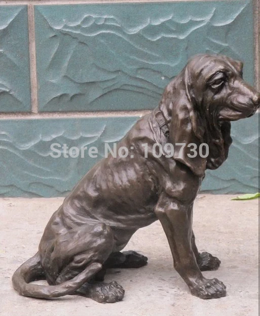 ZSR 001920 15&quotLarge ART Bronze Statue Greece Beagle Harrier DOG Animal | Statues &amp Sculptures