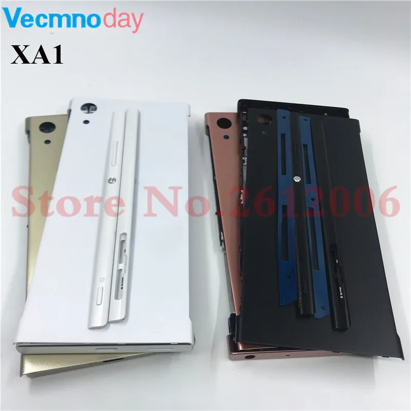 Средняя передняя рамка Корпус для sony Xperia XA1 G3121 G3116 G3112 полный корпус+ боковой рельс полоса с боковыми кнопками+ логотип