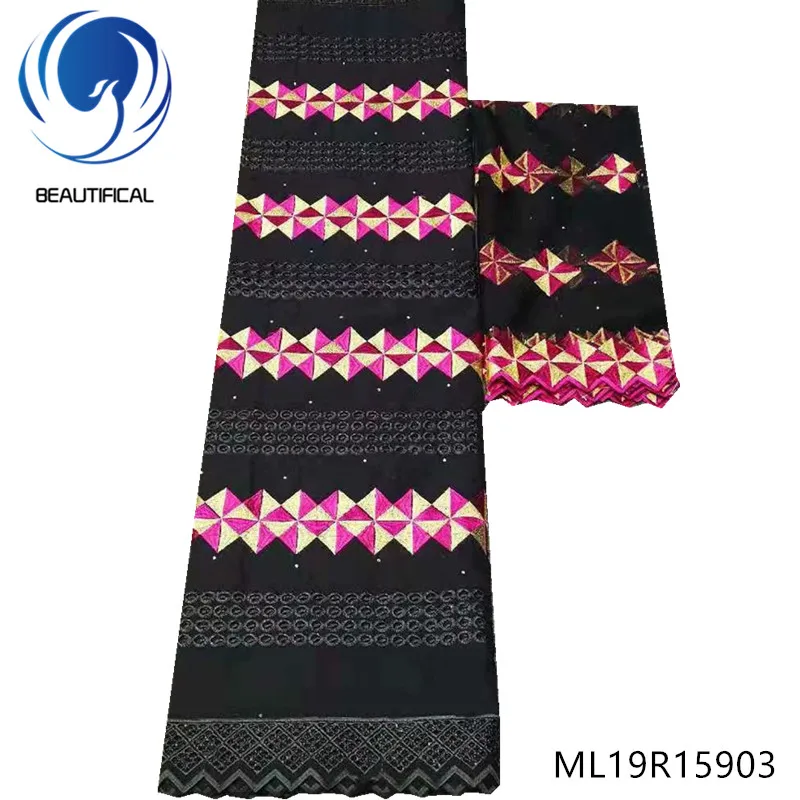 BEAUTIFICAL Cotton swiss lace fabrics 2019 New black fench net 5+ 2yards nigeian voile fabric for dress ML19R159 | Дом и сад