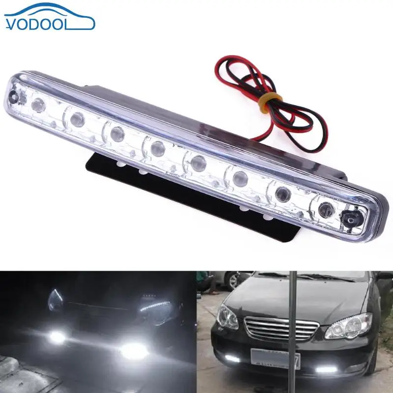 VODOOL 12V Водонепроницаемый Автомобильные фары дневного света светильник Voiture 8 LED DRL