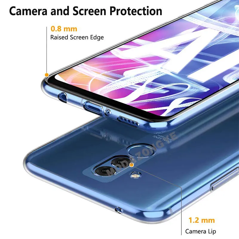 Чехол для Huawei Mate 20 Lite силиконовая прозрачная задняя крышка чехол телефона SNE-LX1