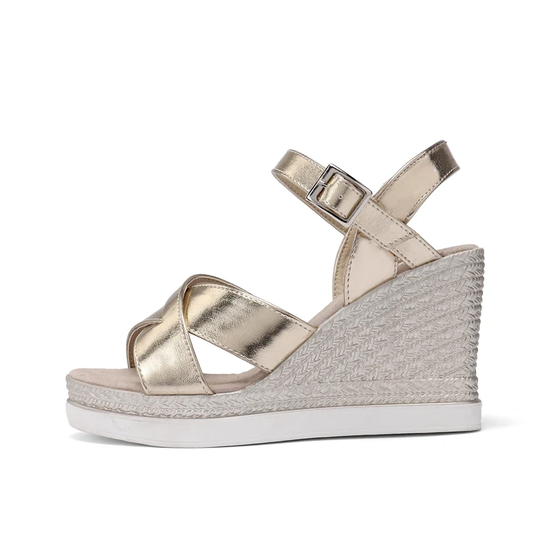 Женские босоножки женская летняя обувь на высоком каблуке Туфли танкетке с