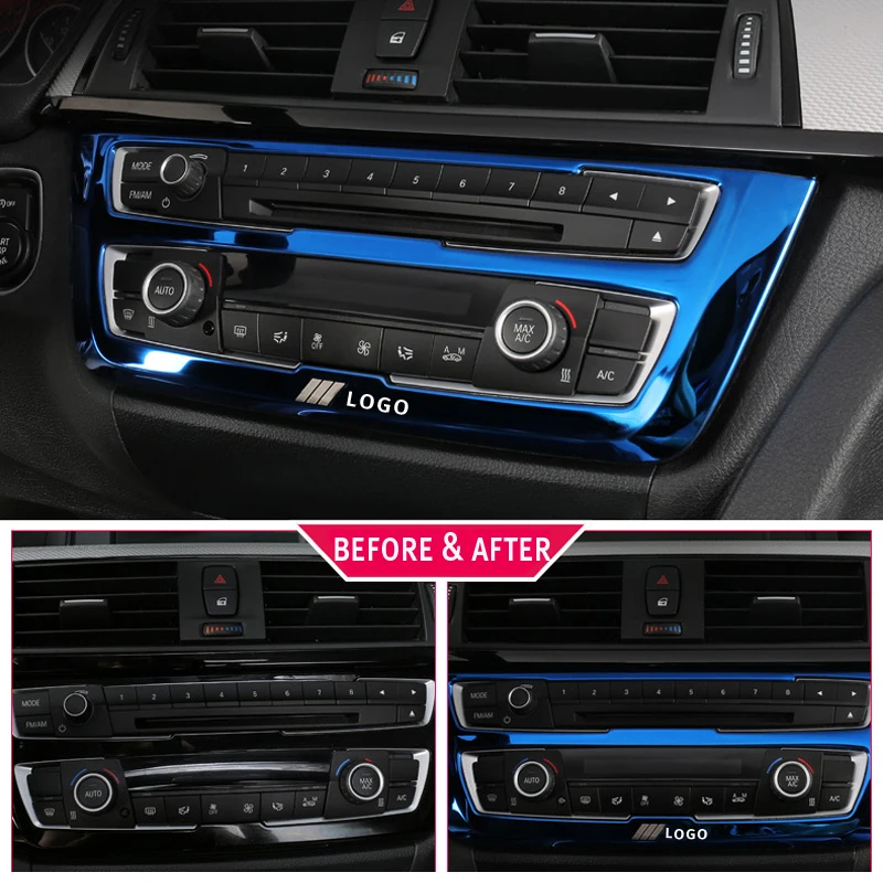 Для BMW F30 F34 3 серии GT автомобильный Стайлинг кондиционер CD панель декоративная