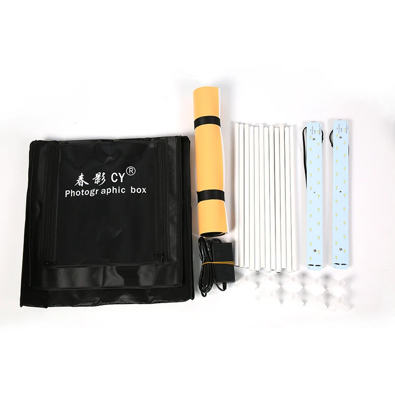 Бесплатная доставка + тент для фотосъемки Studio Soft Box LED размером 40х40 см + сумка для переноски + 2 фоновых экрана.