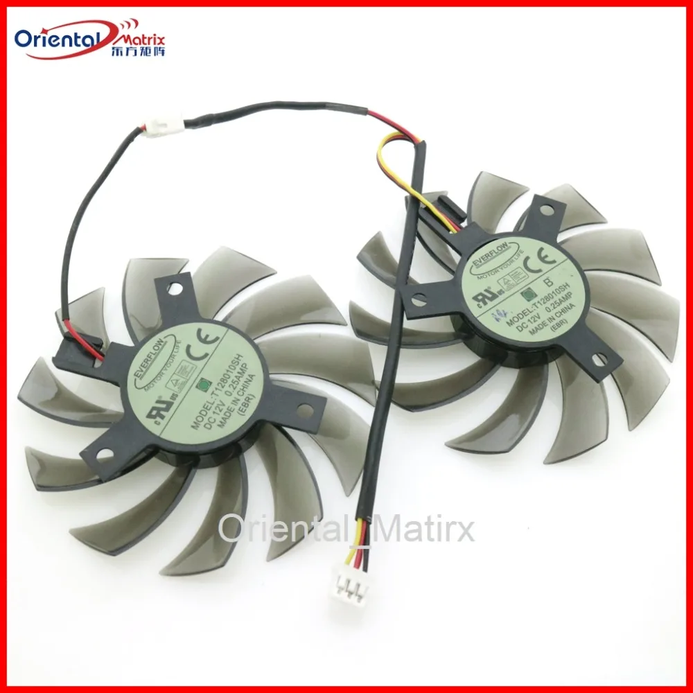 T128010SH DC12V 0.25A VGA вентилятор для Gigabyte GV-R585OC-1GD графическая карта охлаждающий |