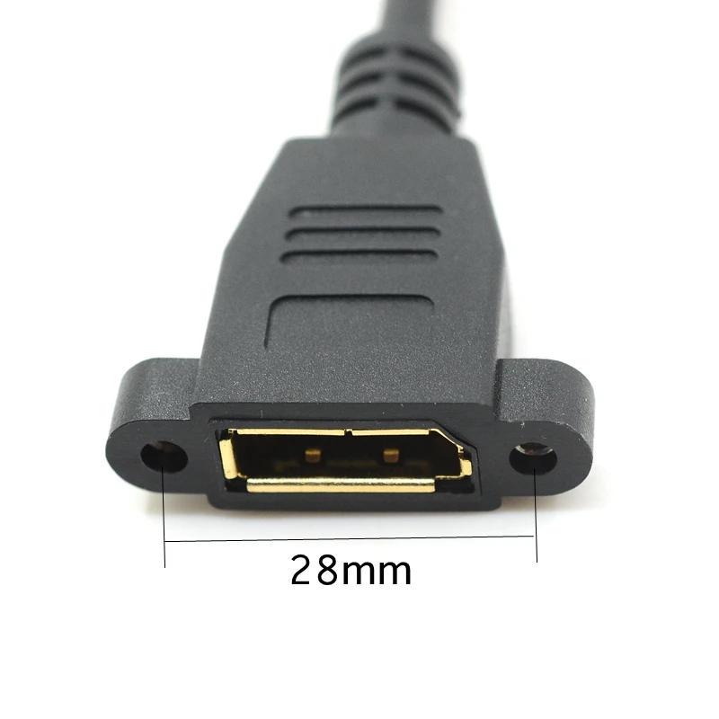Угловой Удлинительный кабель DisplayPort штырь гнездо 90 градусов вверх и вниз влево
