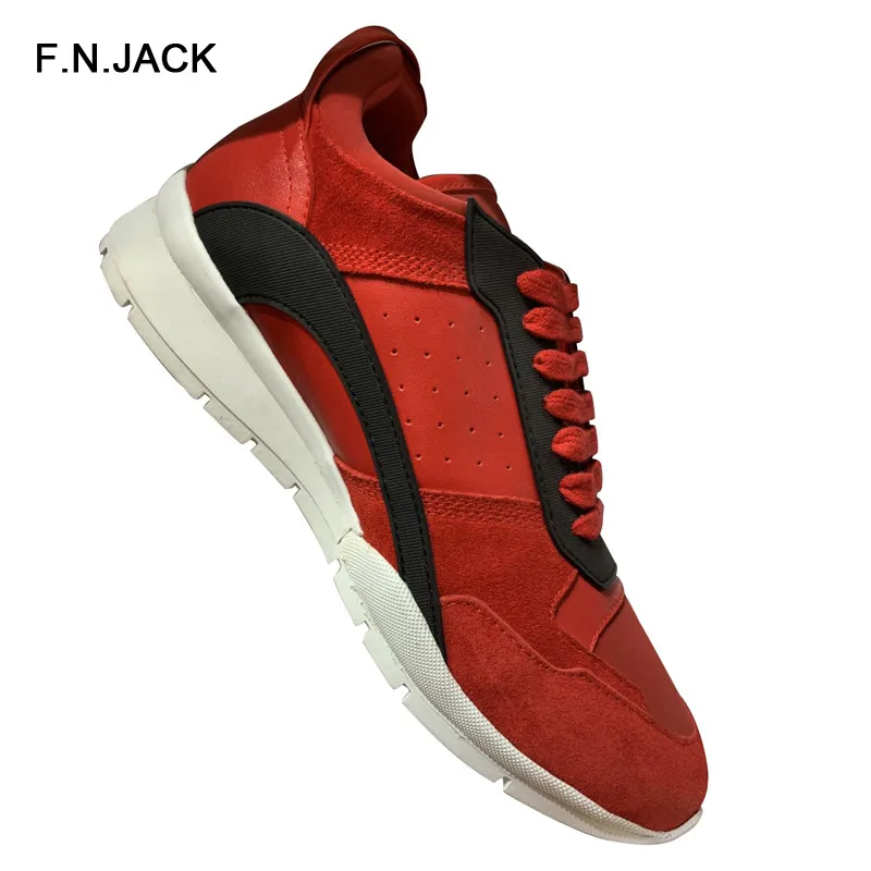F. N. JACK/мужские новые модные кроссовки; спортивная обувь для мужчин; смешанные цвета; сезон весна-осень; Мужская обувь; повседневная обувь на шнуровке
