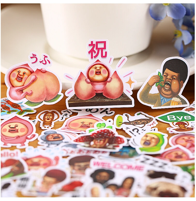 

40pcs Creative cute self-made peach people scrapbooking stickers /decorative sticker /DIY craft photo albums kawaii