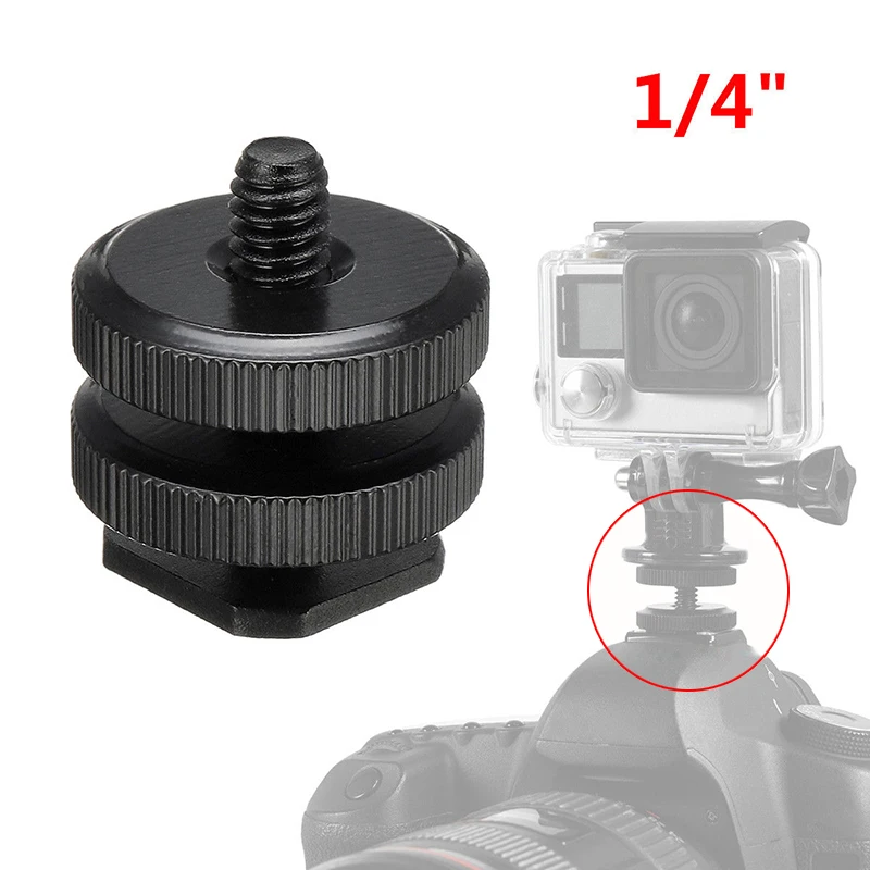 Прочный адаптер для камеры большого пальца Крепление Винт вспышка DSLR 1/4 горячий адаптер для камеры крепление для GoPro с резьбой