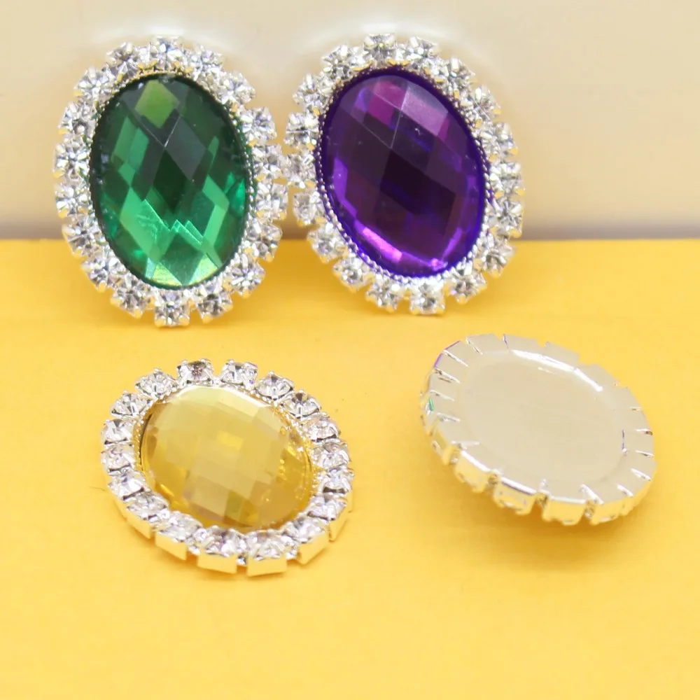 10 шт. овальные пуговицы Стразы для скрапбукинга | Дом и сад