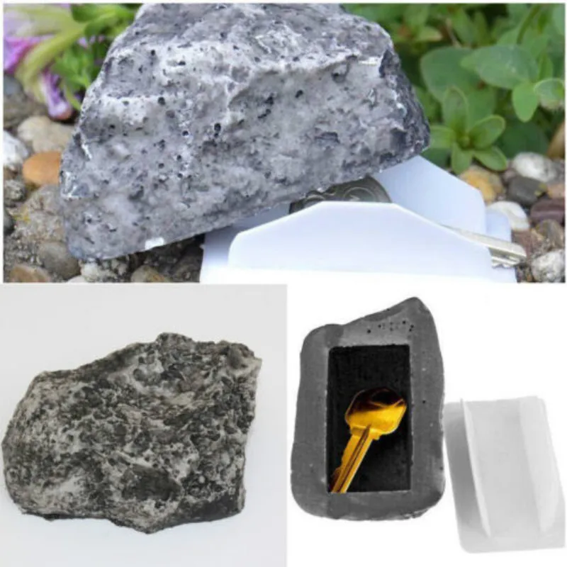 Fashion Fake Rock Stone Hide A Key Box Outdoor Hidden Safe Stash Storage Case Boxes | Дом и сад