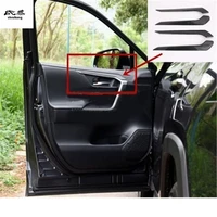 4pcslot car sticker abs carbon finber grain four interior doors decoration cover for 2019 toyota rav4 car accessories
