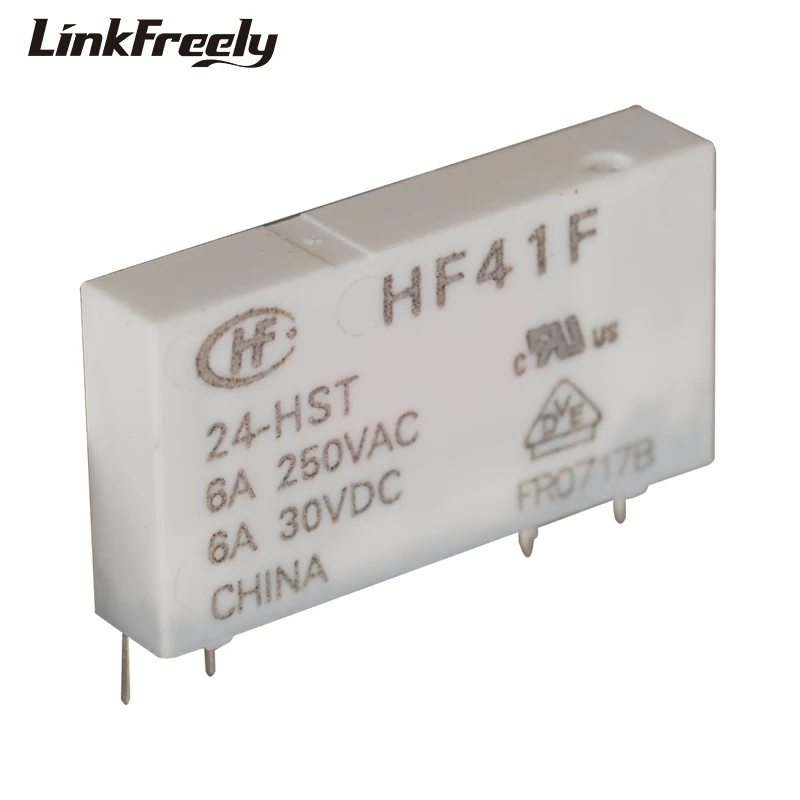 4 контактный релейный модуль микронапряжения печатной платы HF41F 24 В постоянного
