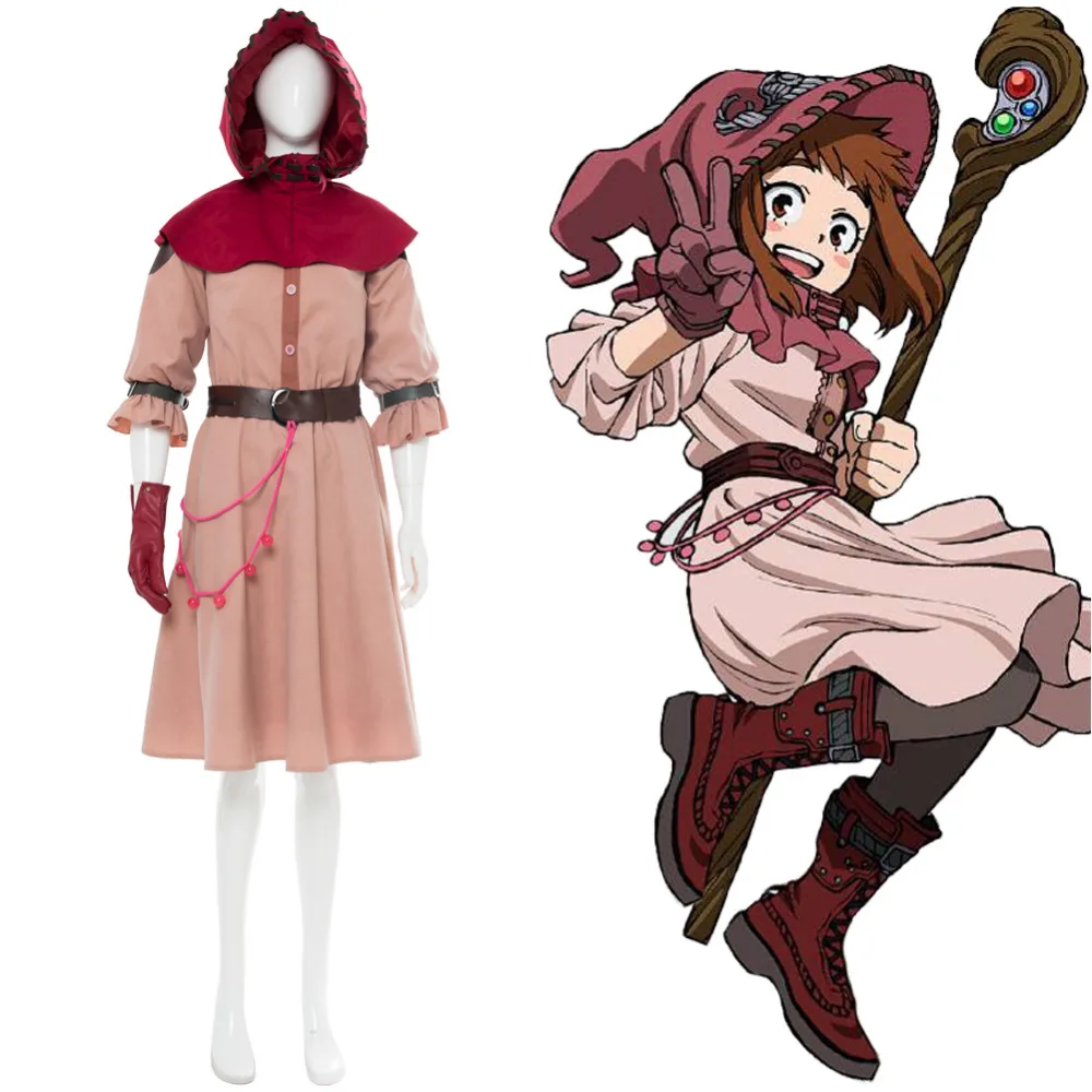 Очако урарака моя геройская Академия Boku костюм для косплея Ochaco Uraraka платье ведьмы