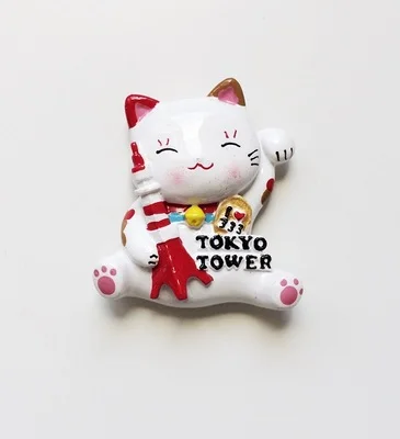 Японские магнитные наклейки на холодильник Токийский 3D полимер ручная роспись