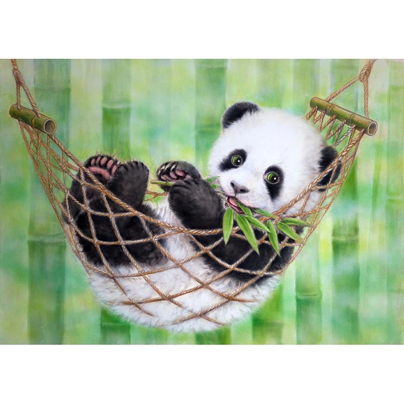 

5D DIY Diamond Painting "animals lovely panda" Embroidery Full Square/round Cross Stitch Rhinestone Mosaic Painting Decor WG081