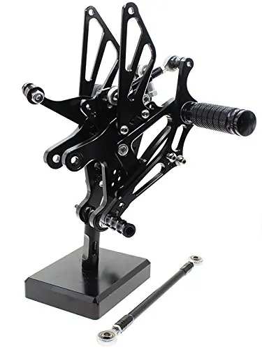 Черный CNC Алюминиевые Регулируемые Rearsets подножки для Yamaha YZF-R1 YZF R1 2004 2005 2006 - Цвет: Черный