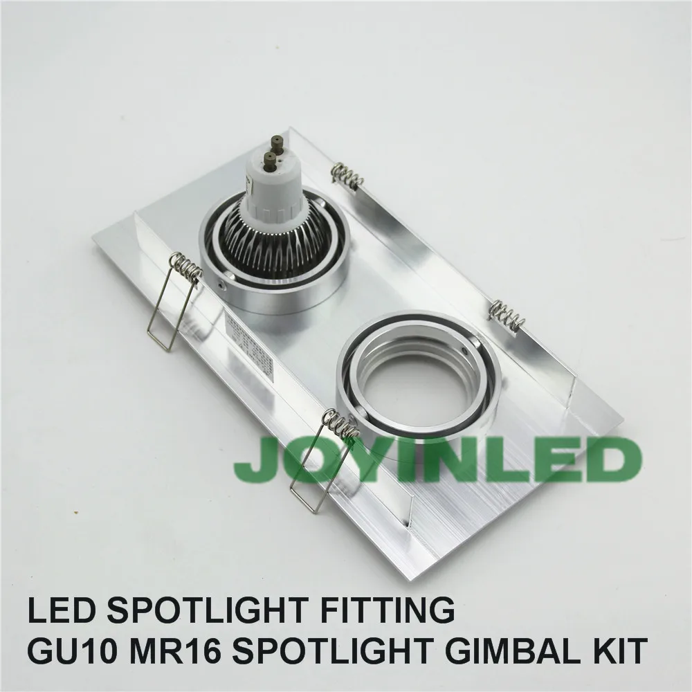 Бесплатная доставка матовый алюминиевый светодиодный держатель с двойными