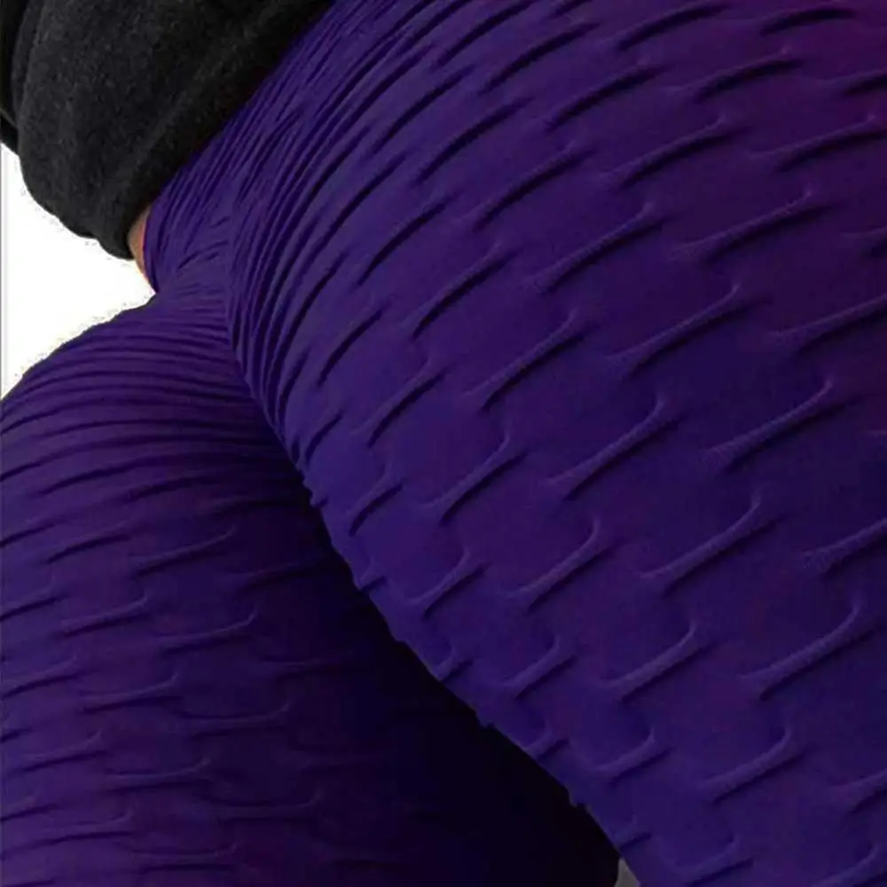 Purple JGS1996 спортивные Леггинсы для женщин, полиэстер, длина по щиколотку, стандартные складывающиеся штаны, эластичность, контроль живота, пуш-ап, фитнес, женские леггинсы - Цвет: Purple