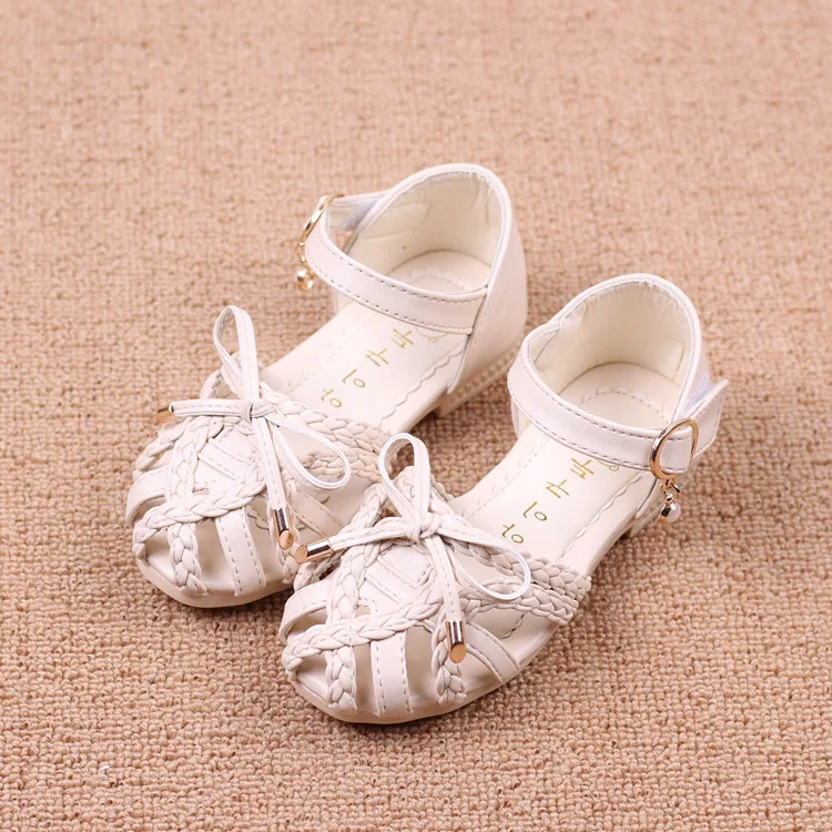Детская обувь для девочек коллекция 2017 года летние богемные сандалии с бантом