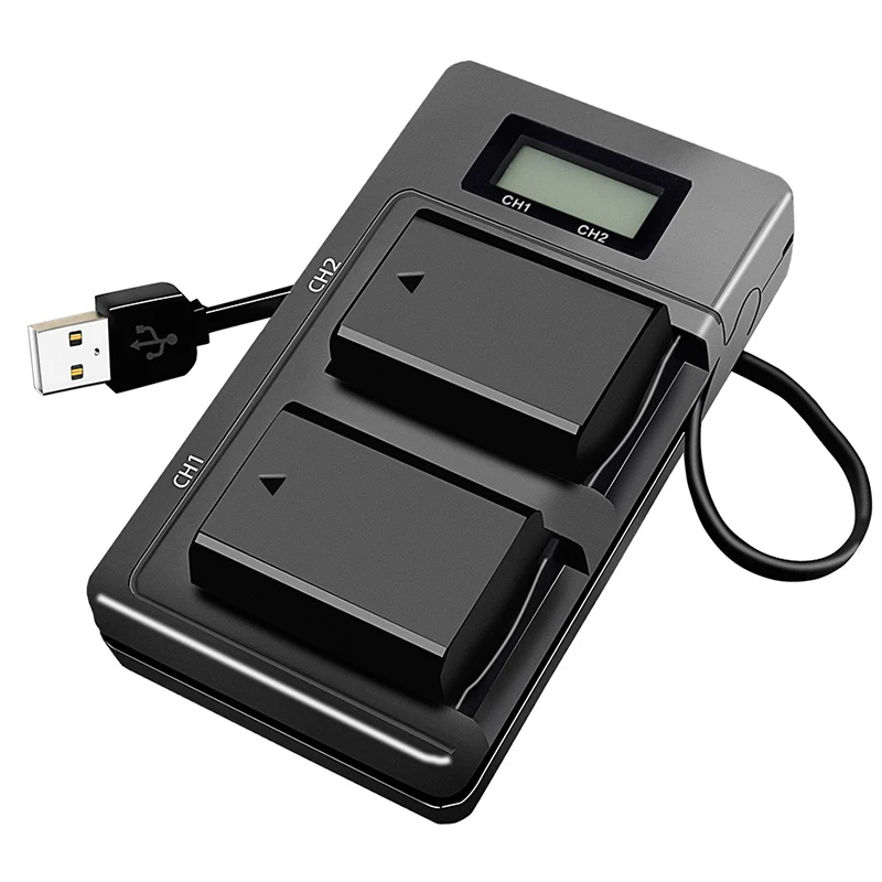 2 шт 2000Mah Np-Fw50 Np Fw50 аккумулятор камеры + Lcd Usb двойное зарядное устройство для Alpha A6500