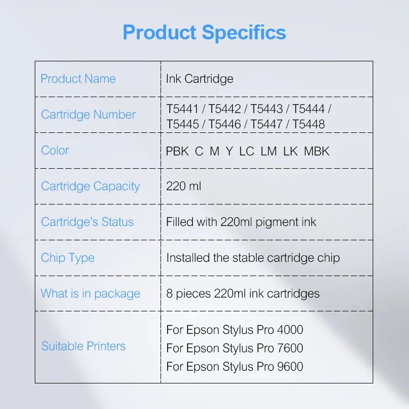 8 цветов/комплект картридж для принтера Epson Stylus Pro 4000 7600 9600|cartridge usb|cartridge hpcartridge bag |