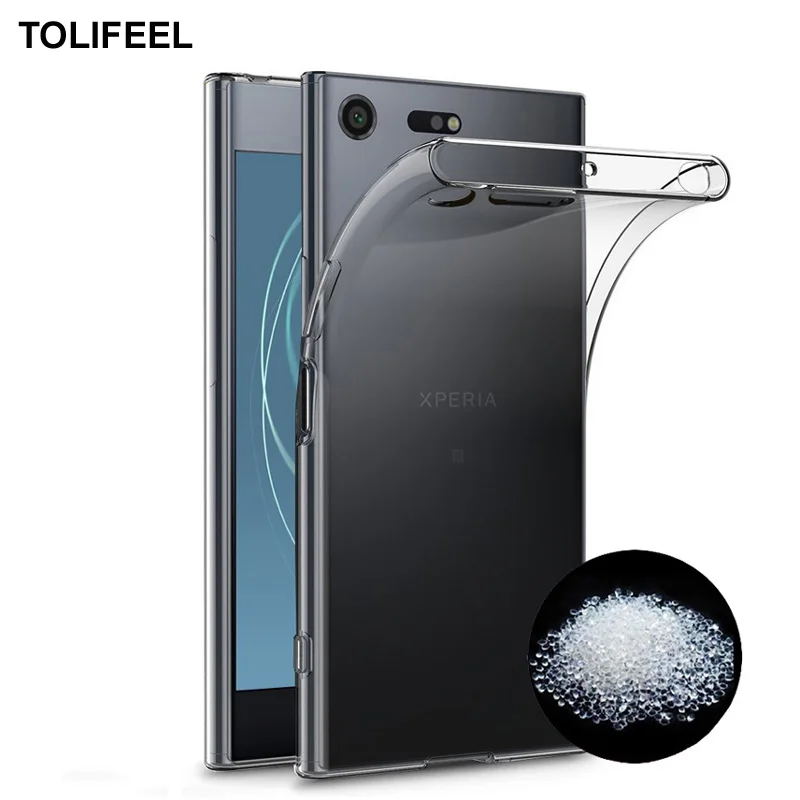 Компактный мини-чехол TOLIFEEL для Sony Xperia XZ1 XZ2 Роскошный Тонкий силиконовый чехол из