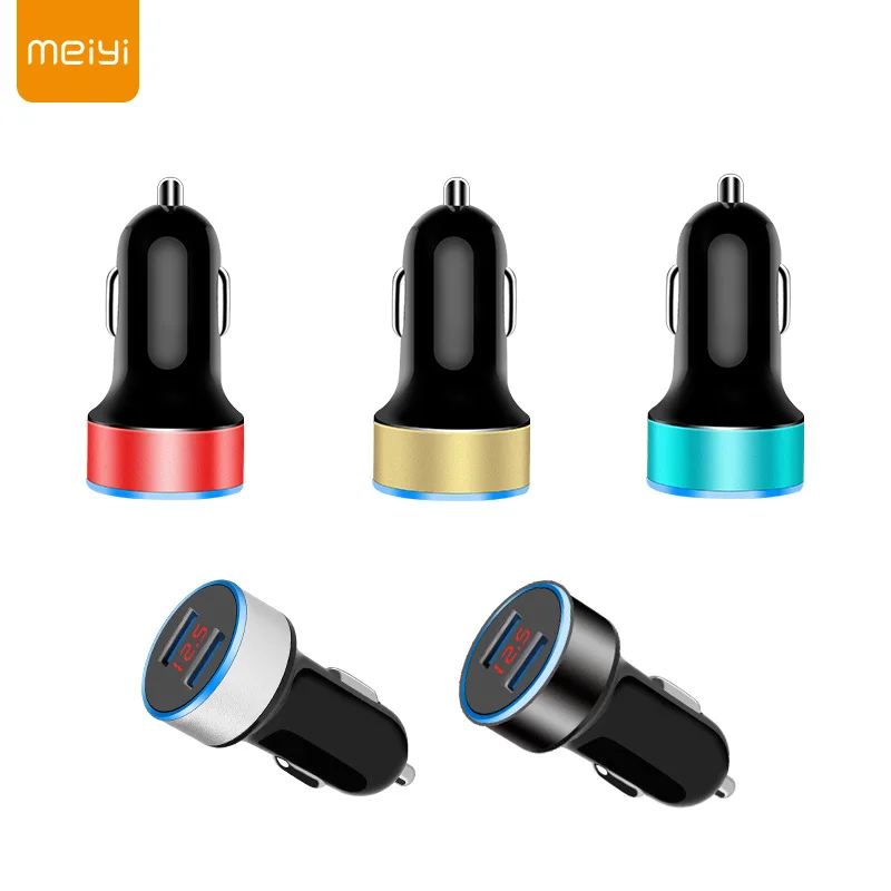 Meiyi LED дисплей автомобильное зарядное устройство 2 порта USB 3.1A макс для iPhone X 8 7 6
