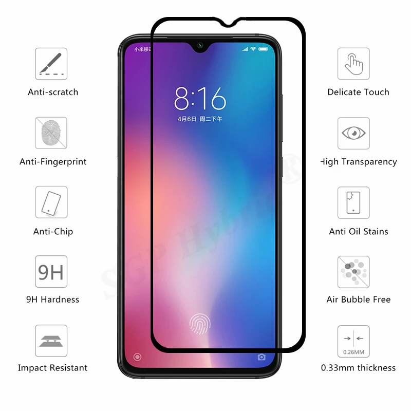 Защитное стекло для xiaomi mi 9 mi9 Защита экрана 8 lite light se pro explorer с полным покрытием