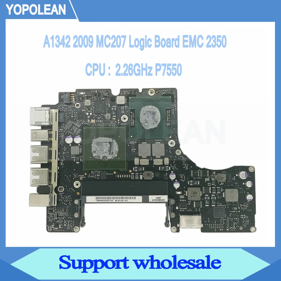 820-2883-A 2,26 ГГц P7550 материнская плата Логическая плата для Macbook 1" A1342 Late 2009 EMC 2350