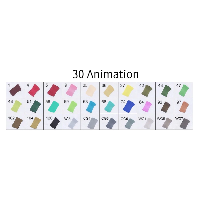30ANIMATION TOUCHFIVE 12/24/30/40/60/80 Цвета маркер для рисования ручка на спиртовой основе дешевые маркер для манги рисунок маркеры товары для рукоделия - Цвет: 30ANIMATION