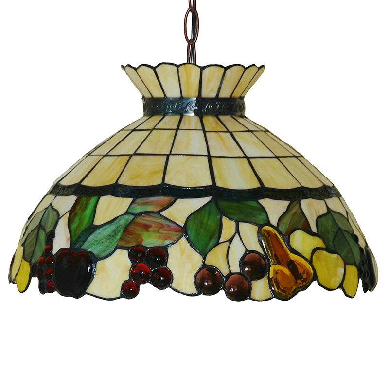 Tiffany Pendant Light Creative Art Fruit Crown Glass Living Room Restaurant Kitchen Suspension Lamp | Освещение