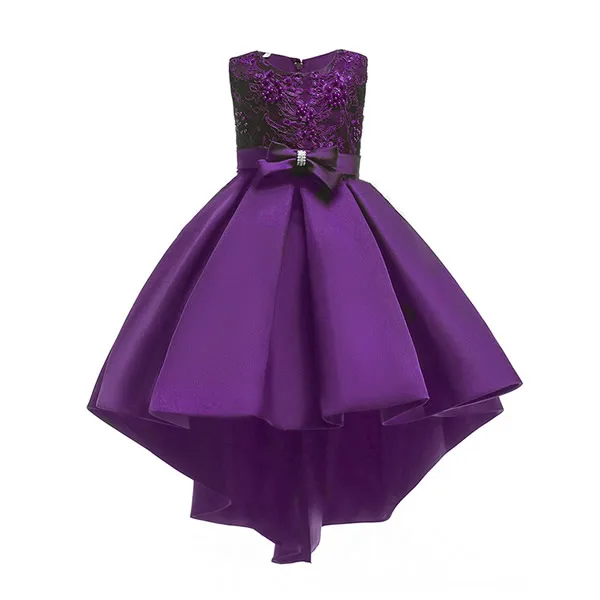 Dress C Вечерние платья для девочек; Детские платья для девочек; вечерние костюмы; Одежда для девочек с цветочным узором; элегантные платья для выпускного вечера - Цвет: Dress C