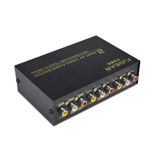 AV-переключатель 2 в 1 композитный AV аудио-видео сигнал для HDTV LCD DVD 3 RCA