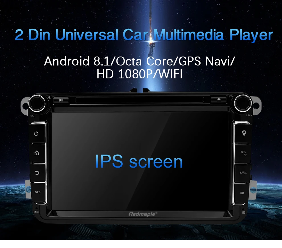 Android 8 1 автомобильный DVD gps стерео плеер аудио мультимедиа для VW/Skoda/Golf/Polo/seat AUX Rds